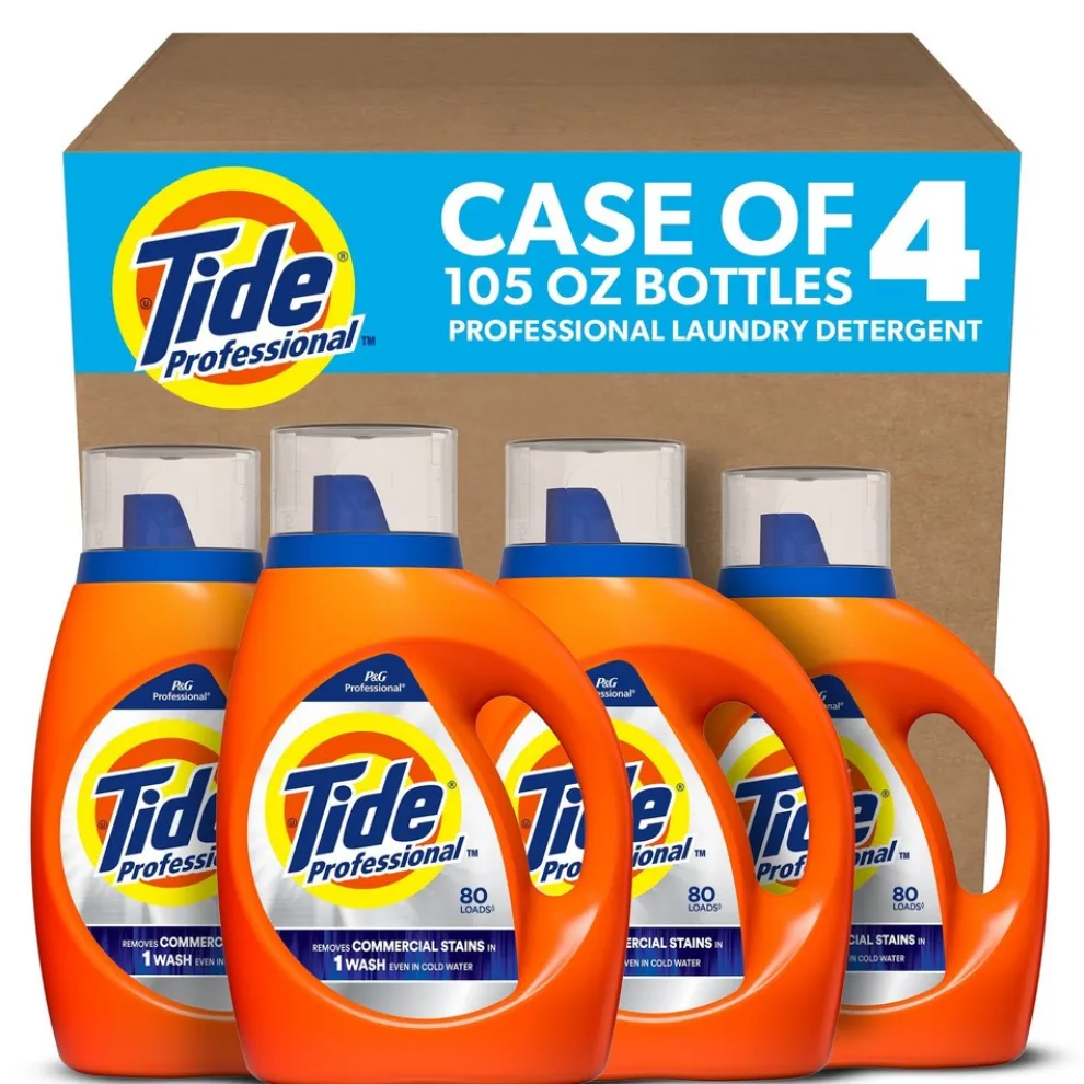 Tide Professional 105 oz Commercial HE Liquid Laundry Detergent (4/Carton)