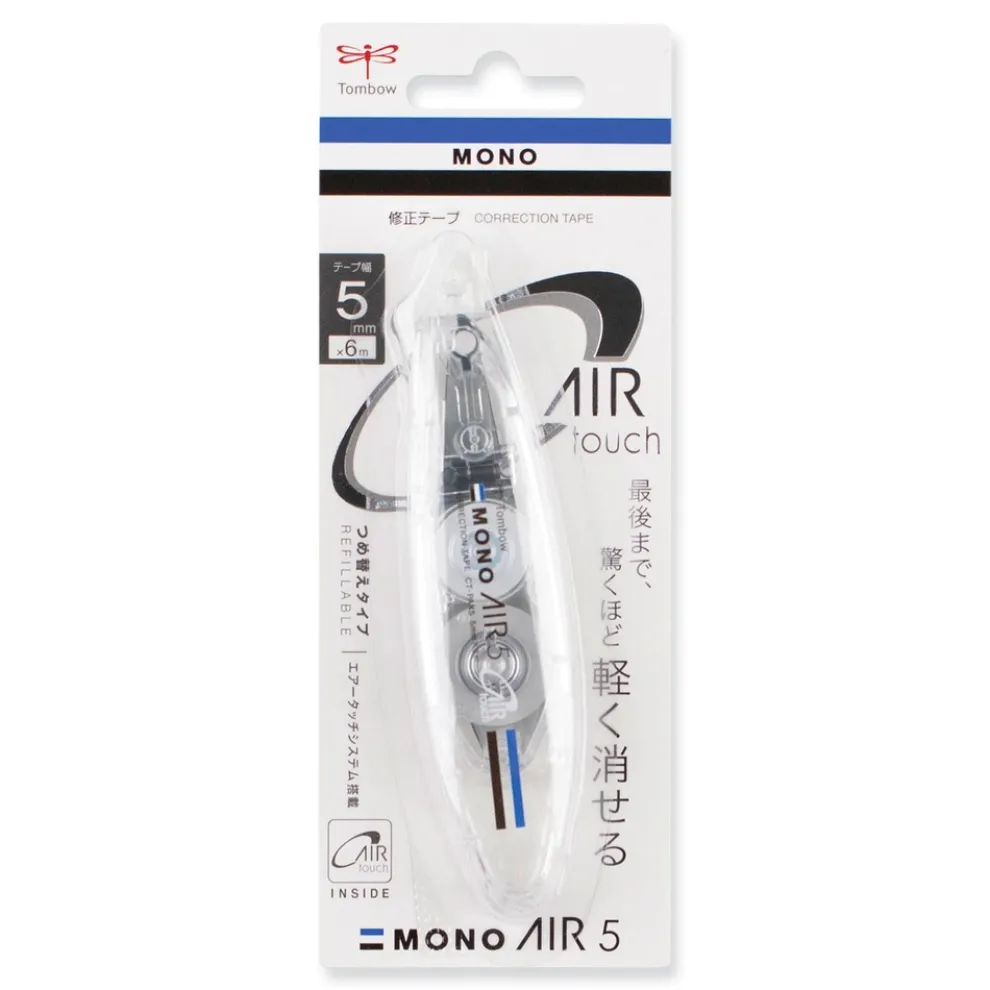 Tombow MONO Air 0.19 in. x 236 in. Refillable Pen-Type Correction Tape - Clear Applicator