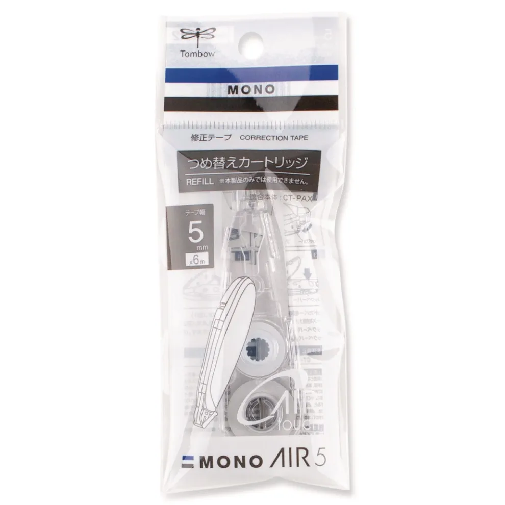 Tombow MONO Air 0.19 in. x 236 in. Refill Pen-Type Correction Tape - Clear Applicator