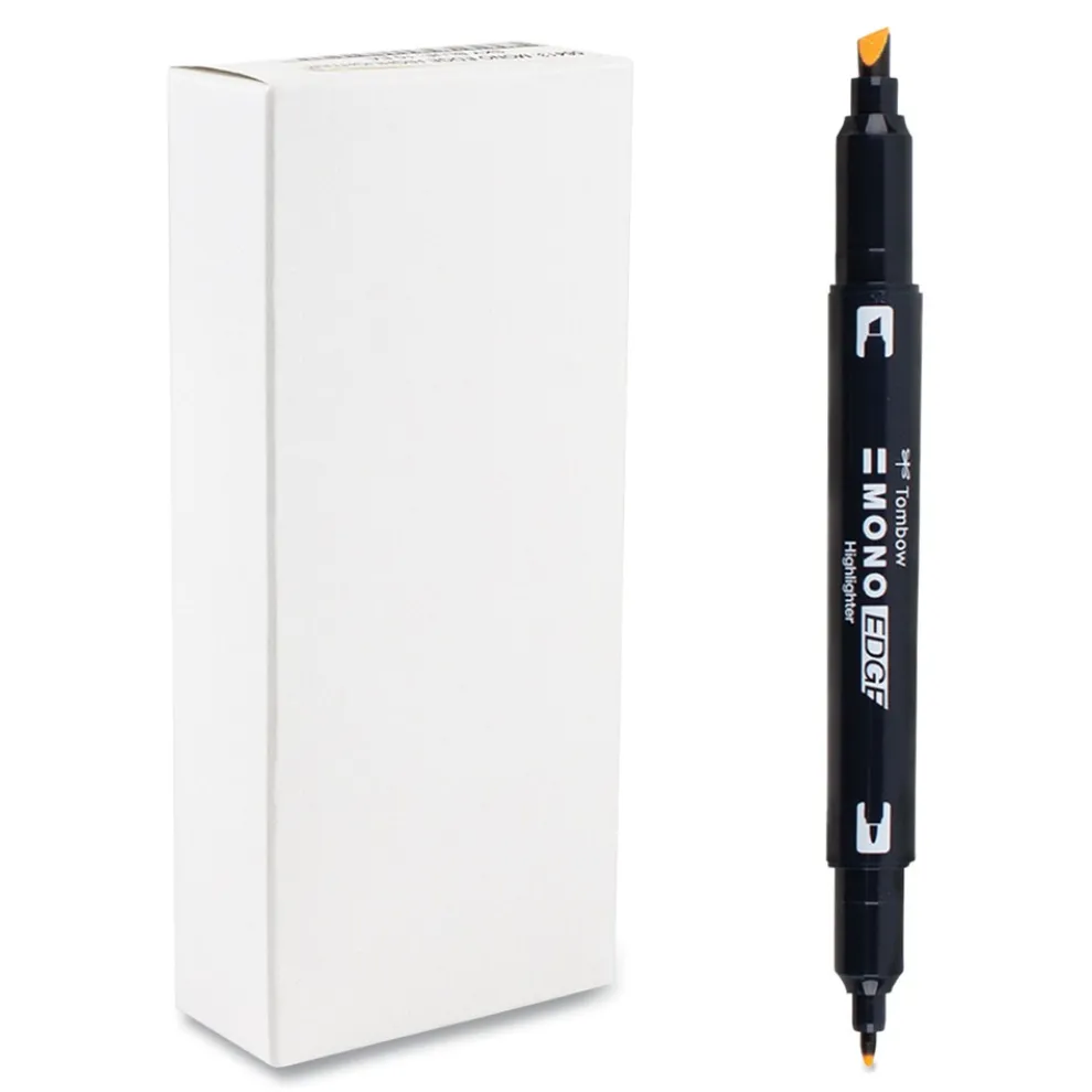 Tombow Mono Bullet/Chisel Tip Highlighters - Golden Yellow Barrel/Golden Yellow Ink (10/Box)