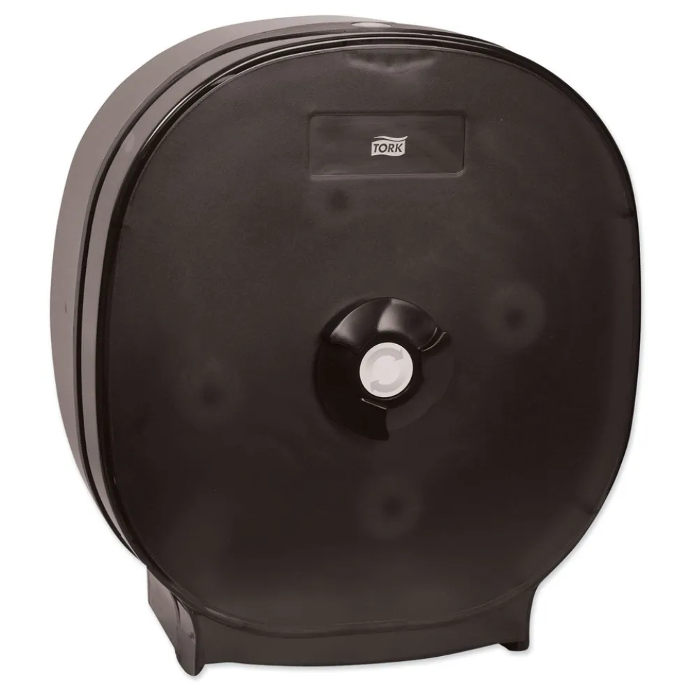 Tork 88411 15 x 6 x 13.7 4-Roll Tissue Dispenser - Translucent Black (1/Carton)