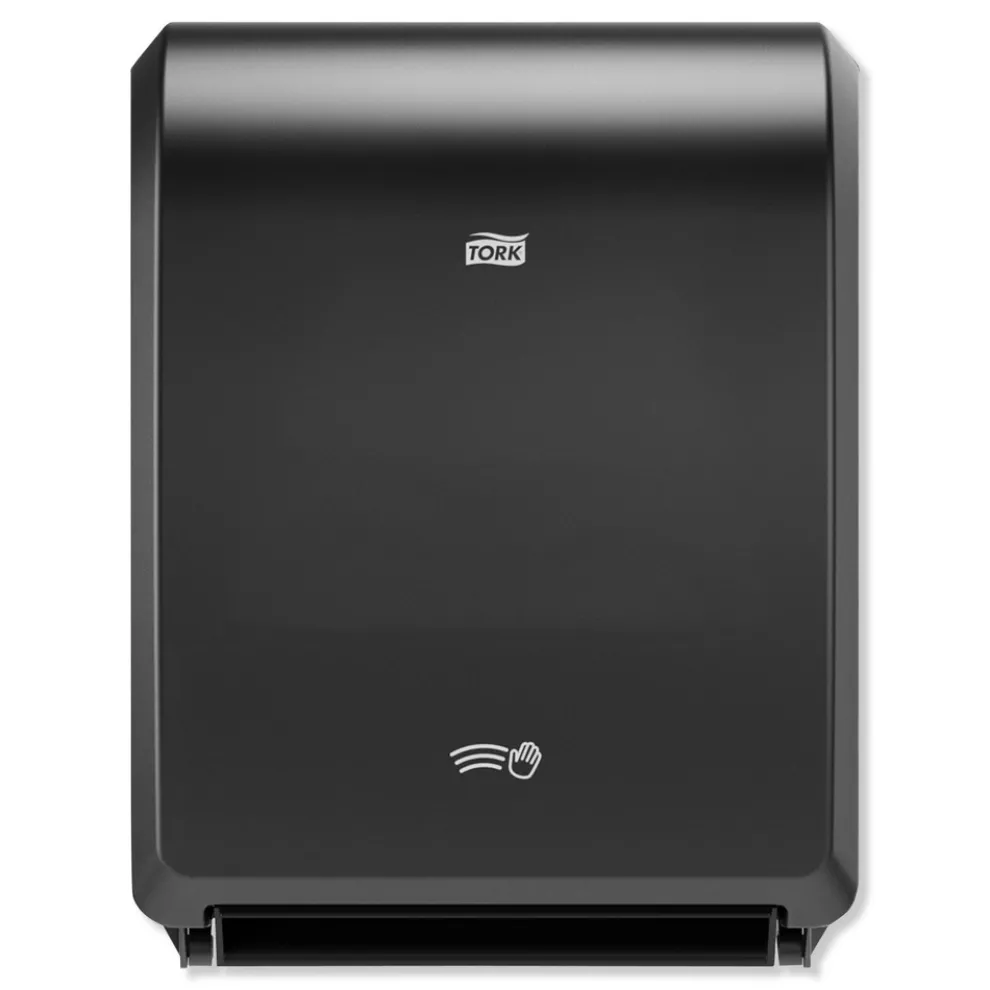 Tork 12.32 in. x 9.32 in. x 15.95 in. Electronic Hand Towel Roll Dispenser for 8 in. Rolls - Black (1/Carton)