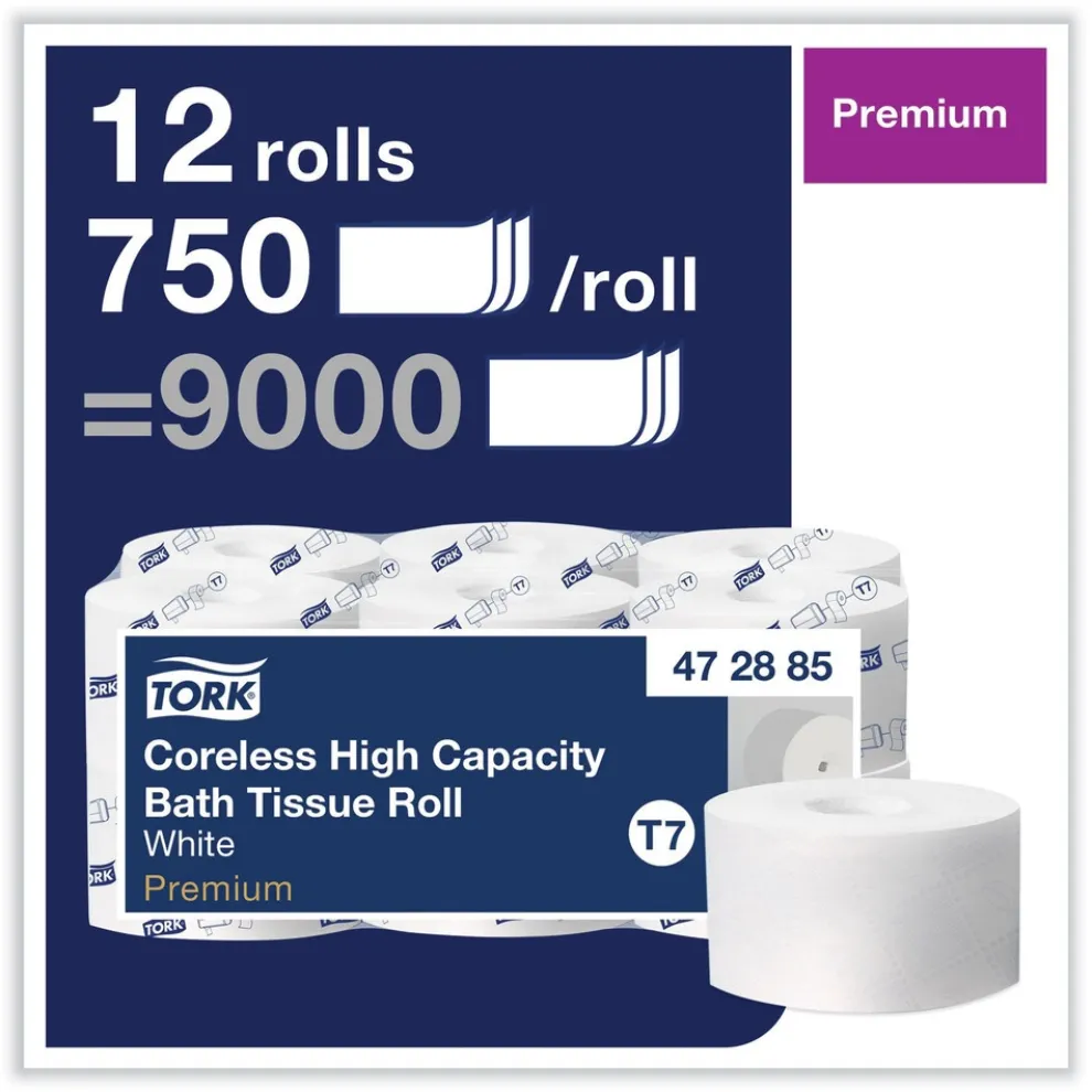 Tork 2-Ply Coreless High Capacity Bath Tissue - White (12/Carton)