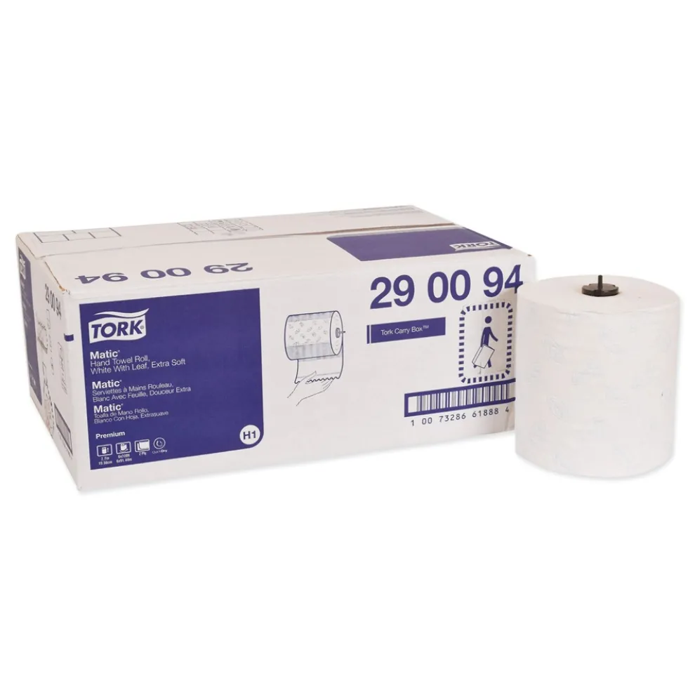 Tork Premium Matic 7.7 in. x 300 ft. 2-Ply Extra Soft Hand Towel Roll - White (6/Carton)