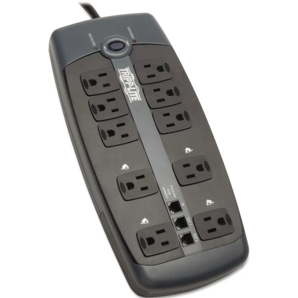 Tripp Lite 10 AC Outlets 8 ft. Cord 2395 J Protect It! Surge Protector - Black
