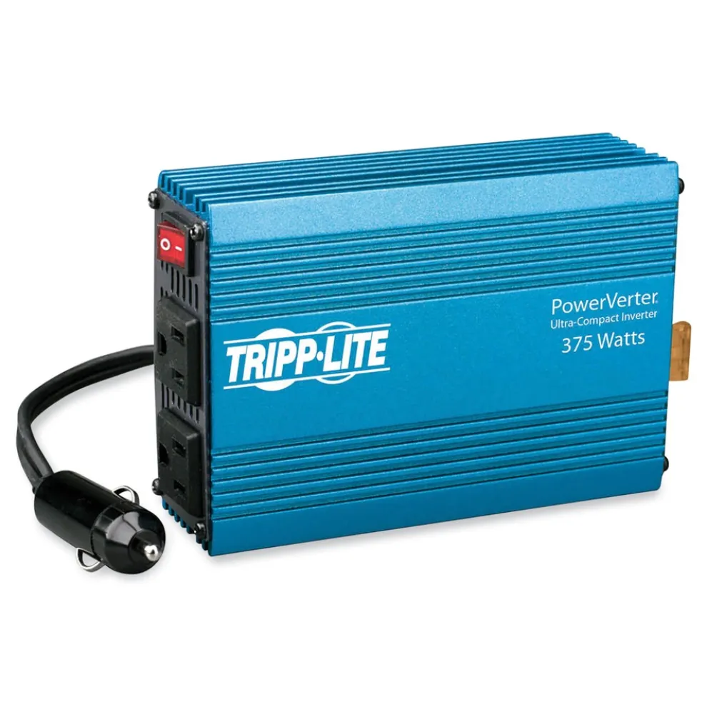 Tripp Lite PowerVerter 375 W Ultra-Compact 2-Outlet Car Inverter with 12 V Input/120 V Output