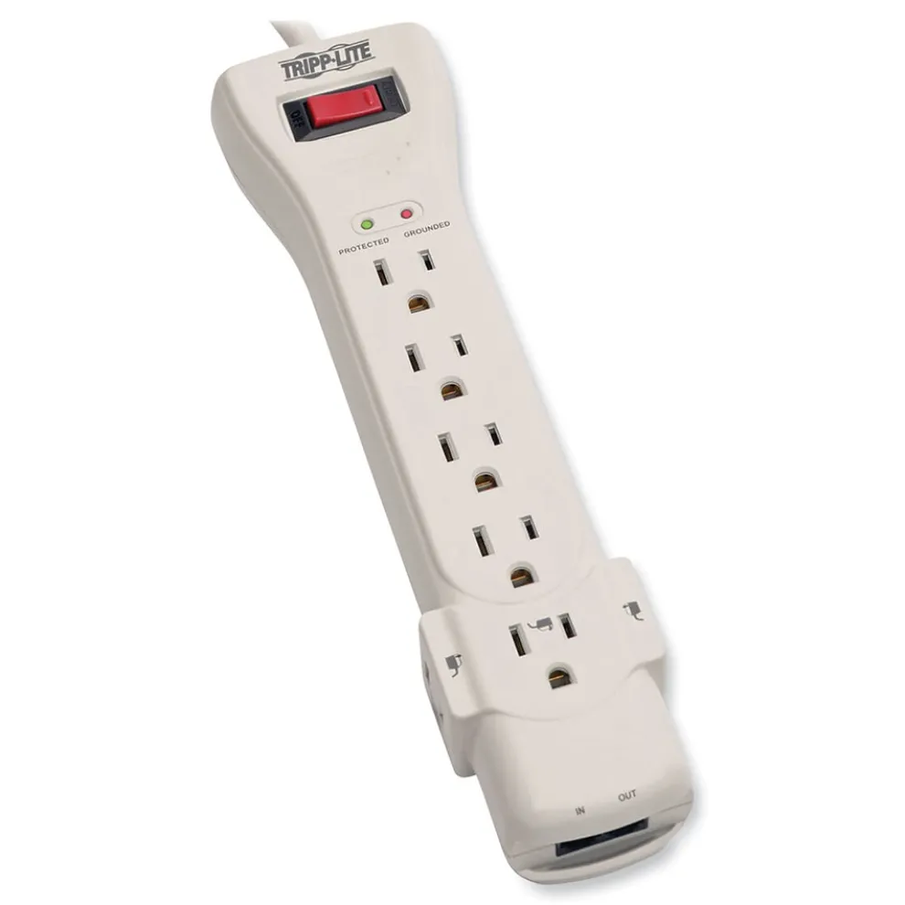 Tripp Lite Protect It! 2520 J 7-Outlet Surge Protector with 15 ft. Cord - Light Gray