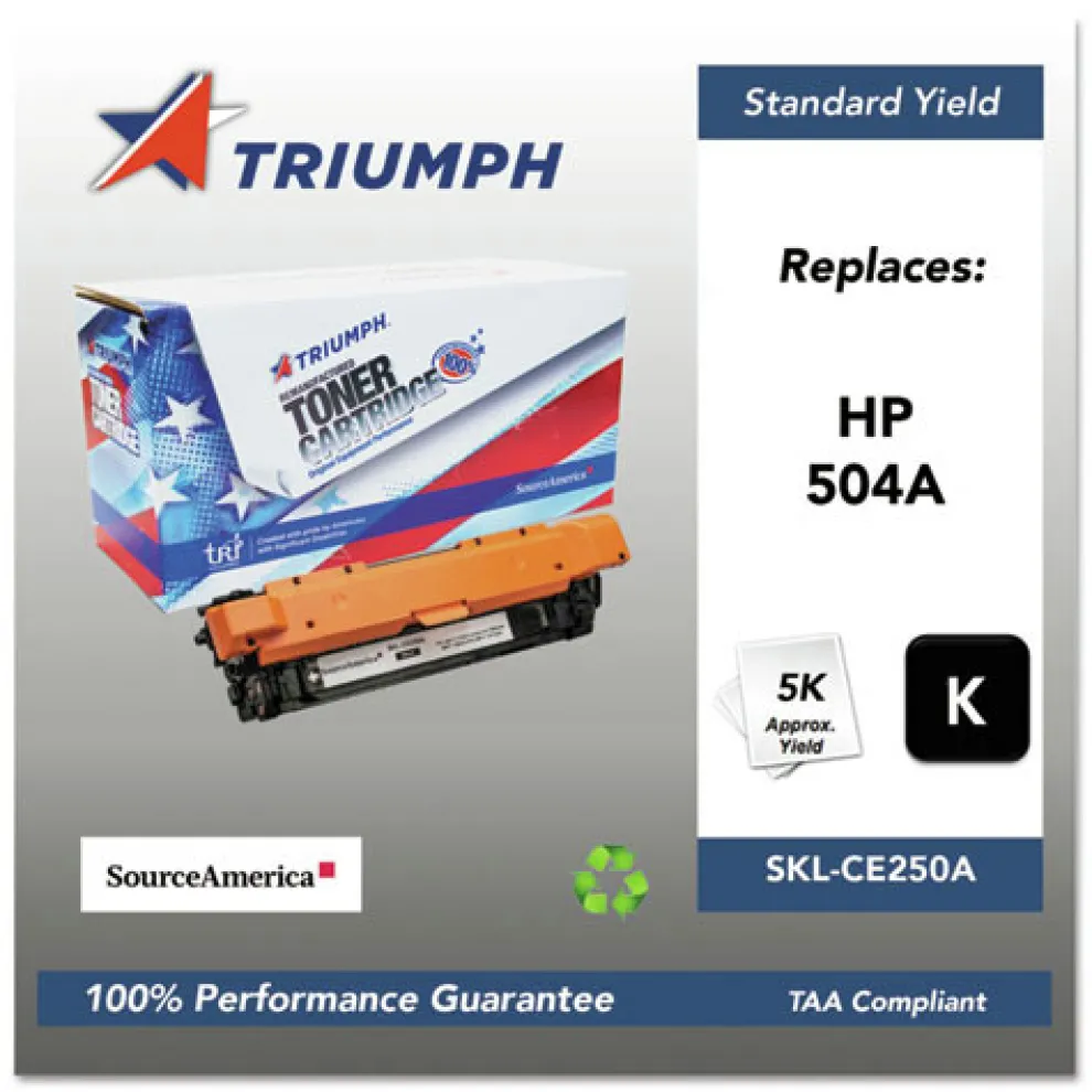 Triumph 5000 Page-Yield Remanufactured CE250A (504A) Toner - Black
