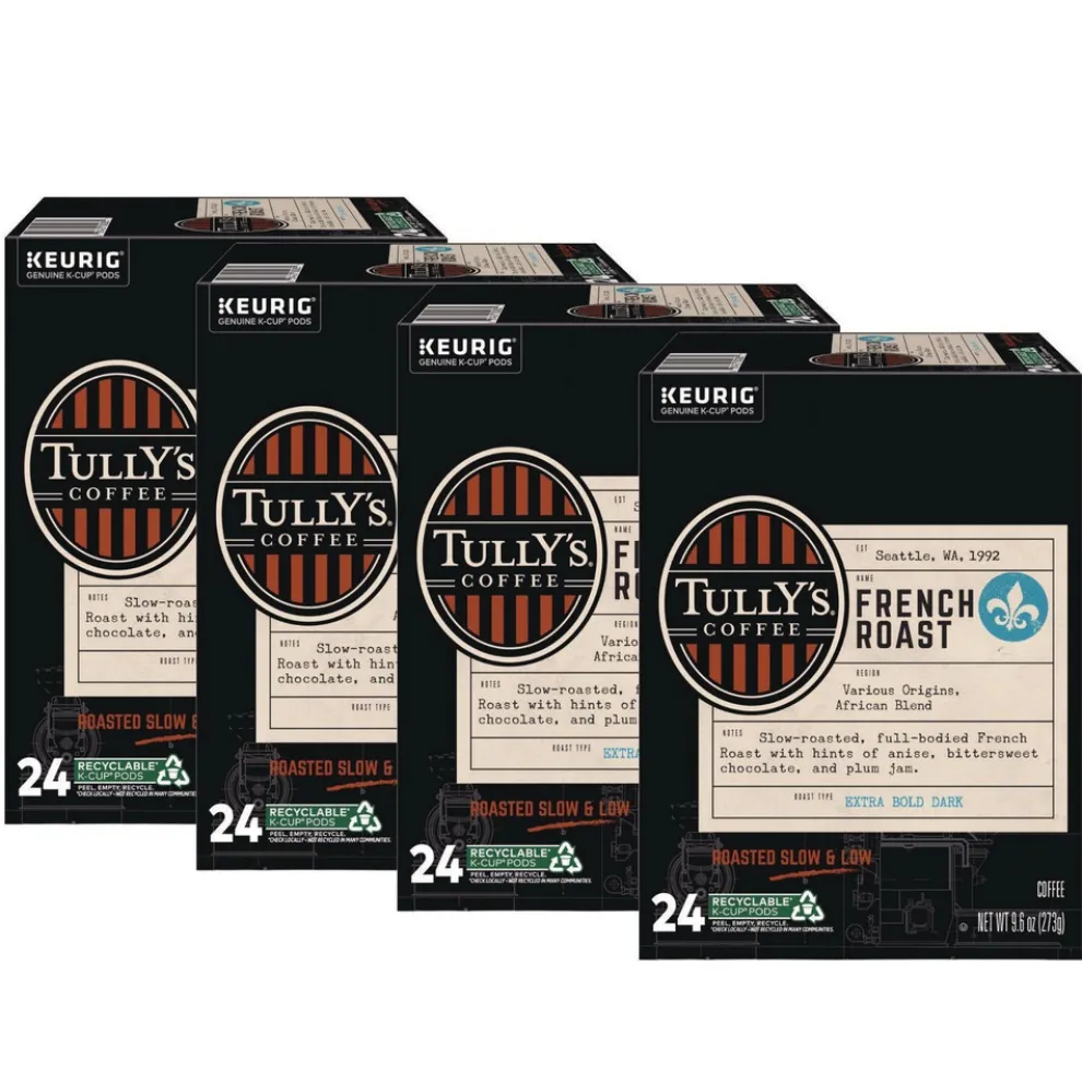 Tully's Coffee 5000373779 Coffee K-Cups - French Roast (96/Carton)