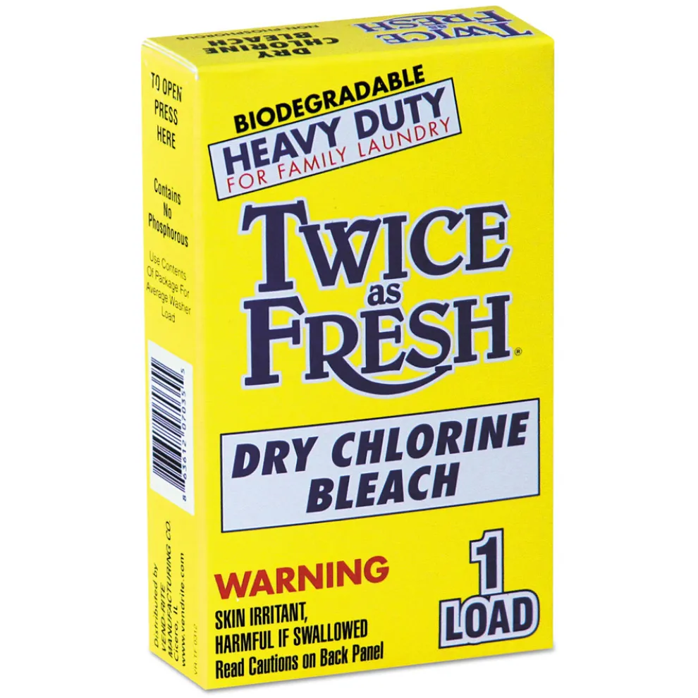 Twice as Fresh Heavy Duty 1 Load Coin-Vend Powdered Chlorine Bleach (100/Carton)
