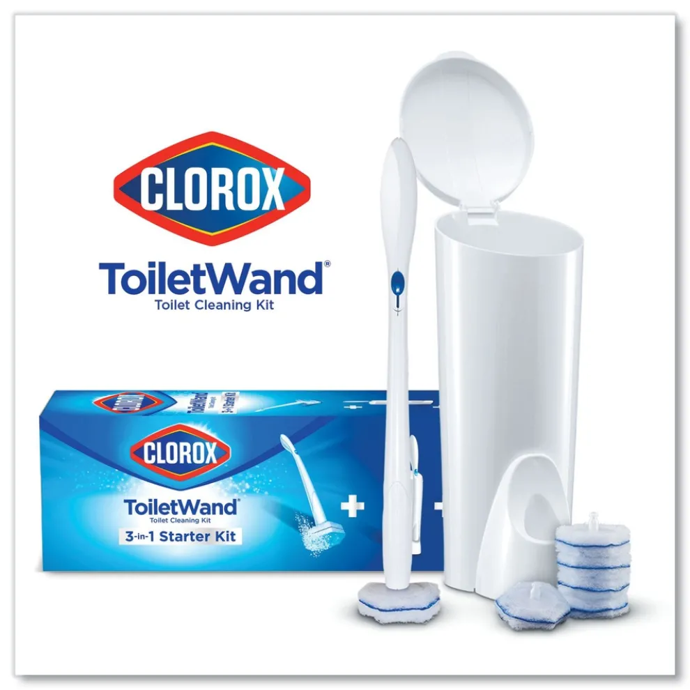 Clorox ToiletWand Disposable Toilet Cleaning System with Caddy and Refills - White (1-Kit)