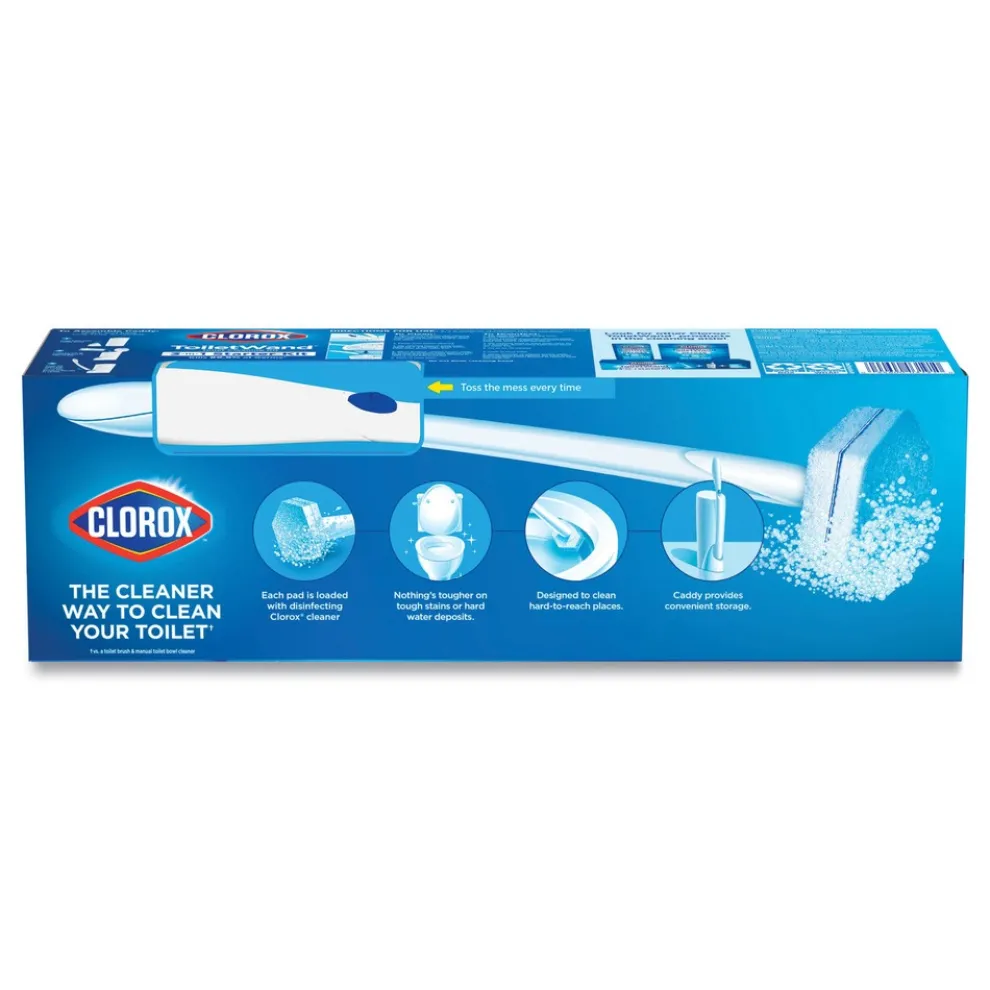 Clorox ToiletWand Disposable Toilet Cleaning System with Caddy and Refills - White (1-Kit)