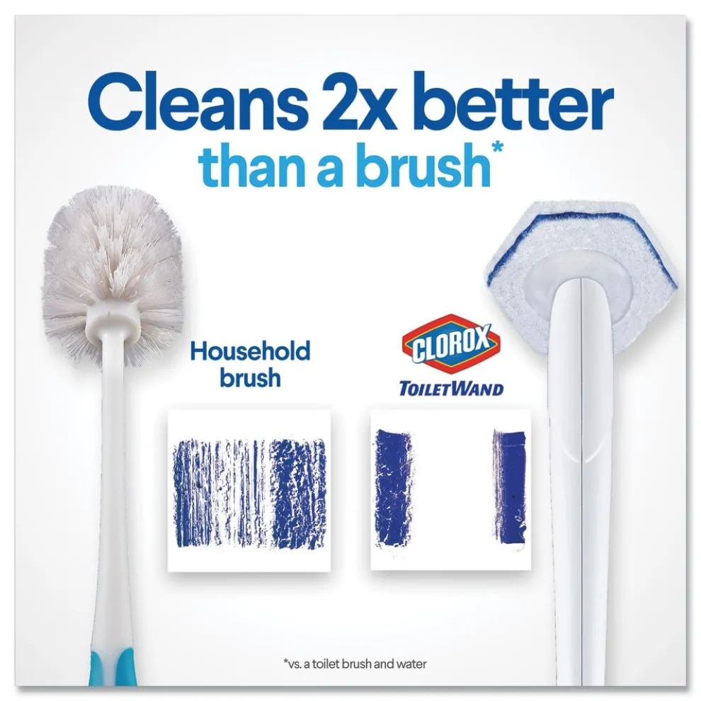 Clorox ToiletWand Disposable Toilet Cleaning System with Caddy and Refills - White (1-Kit)