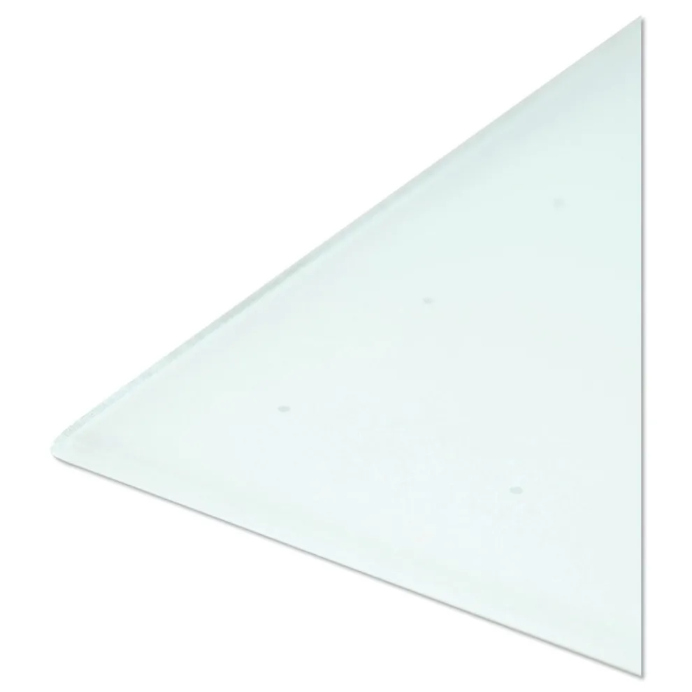 U Brands 35 in. x 23 in. Floating Glass Ghost Grid Dry Erase Board - White