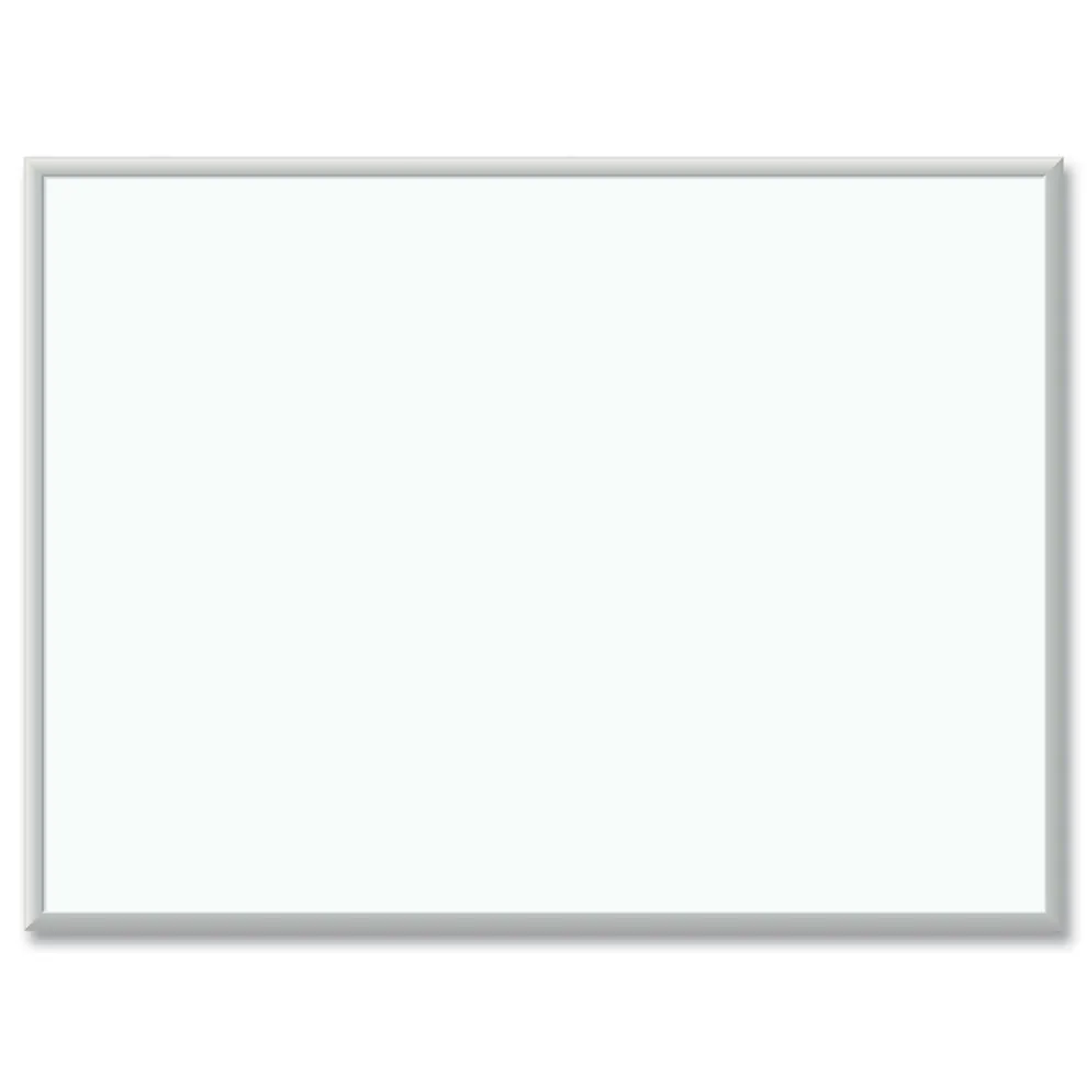 U Brands 47 x 35 Melamine Dry Erase Board - White Surface/Silver Frame