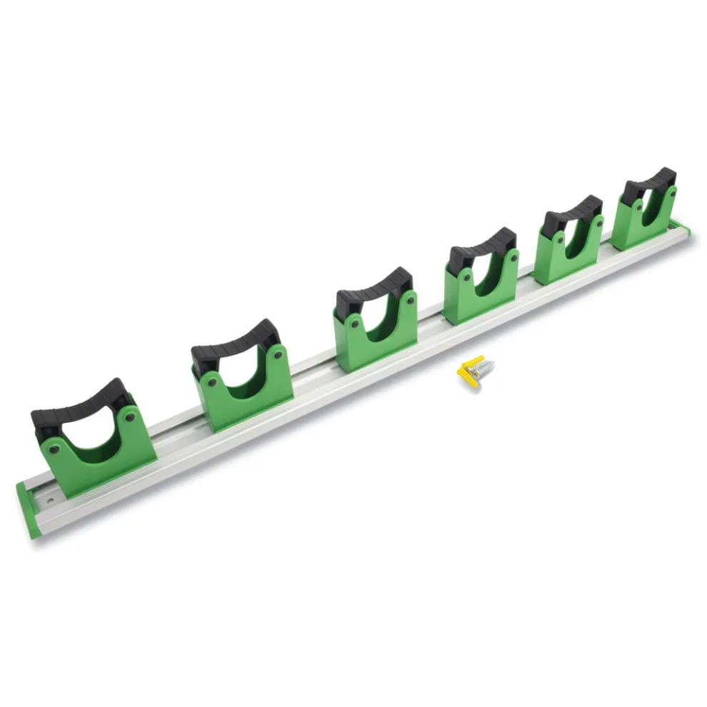 Unger 28 in. x 3.15 in. x 2.17 in. Hang Up Cleaning Holder - Silver/Green