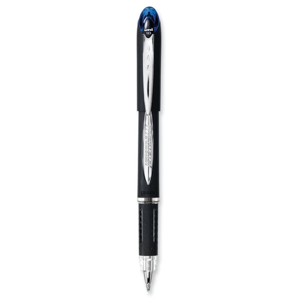 uni-ball Jetstream Hybrid Bold 1 mm Gel Pen - Black/Silver/Blue Barrel