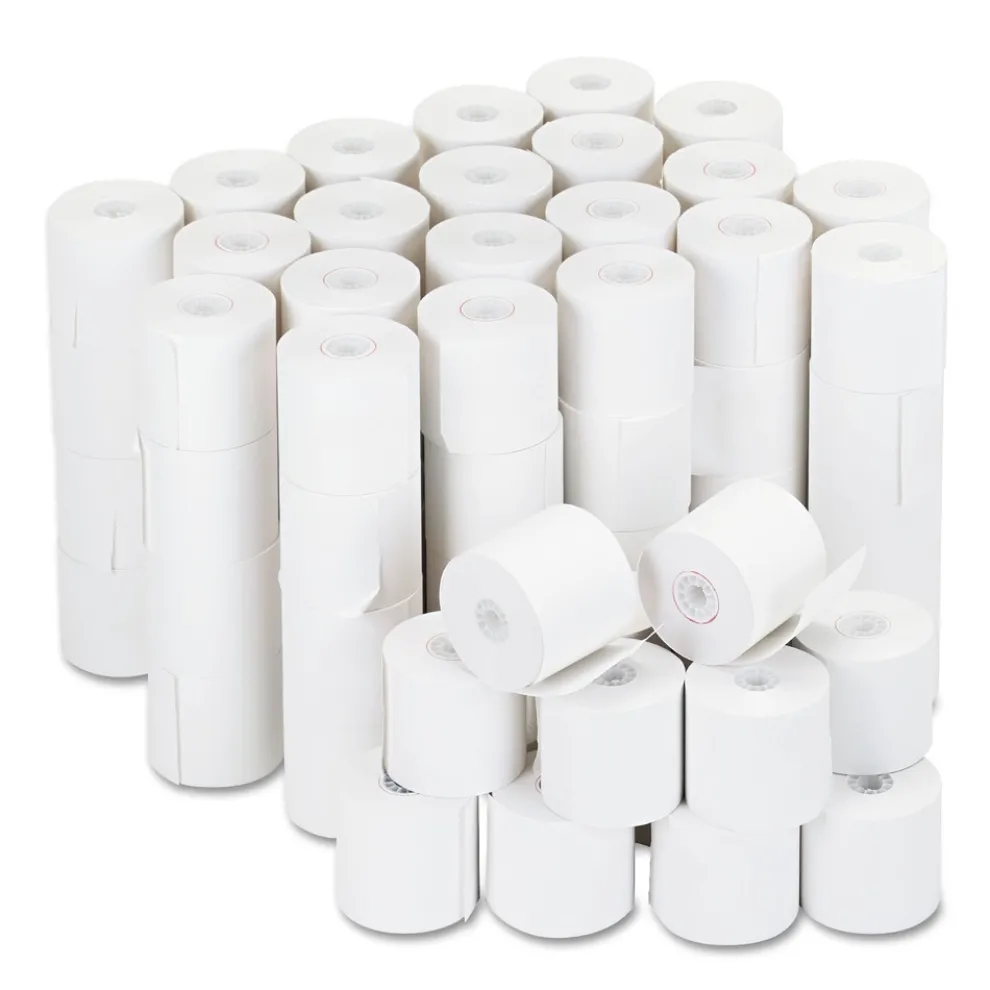 Universal 0.5 in. Core 2.25 in. x 126 ft. Impact and Inkjet Print Bond Paper Rolls - White (100/Carton)