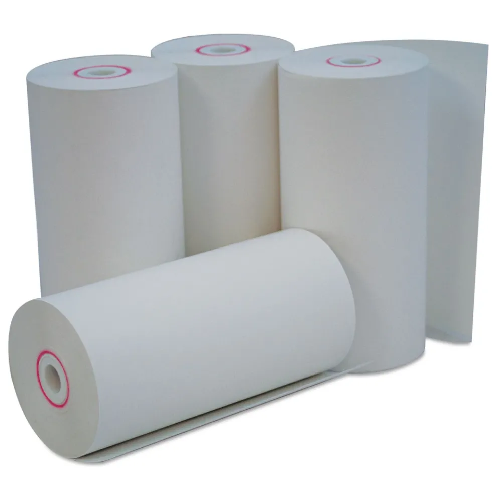 Universal 4.38 in. x 127 ft. 0.38 in. Core Direct Thermal Print Paper Rolls - White (50/Carton)