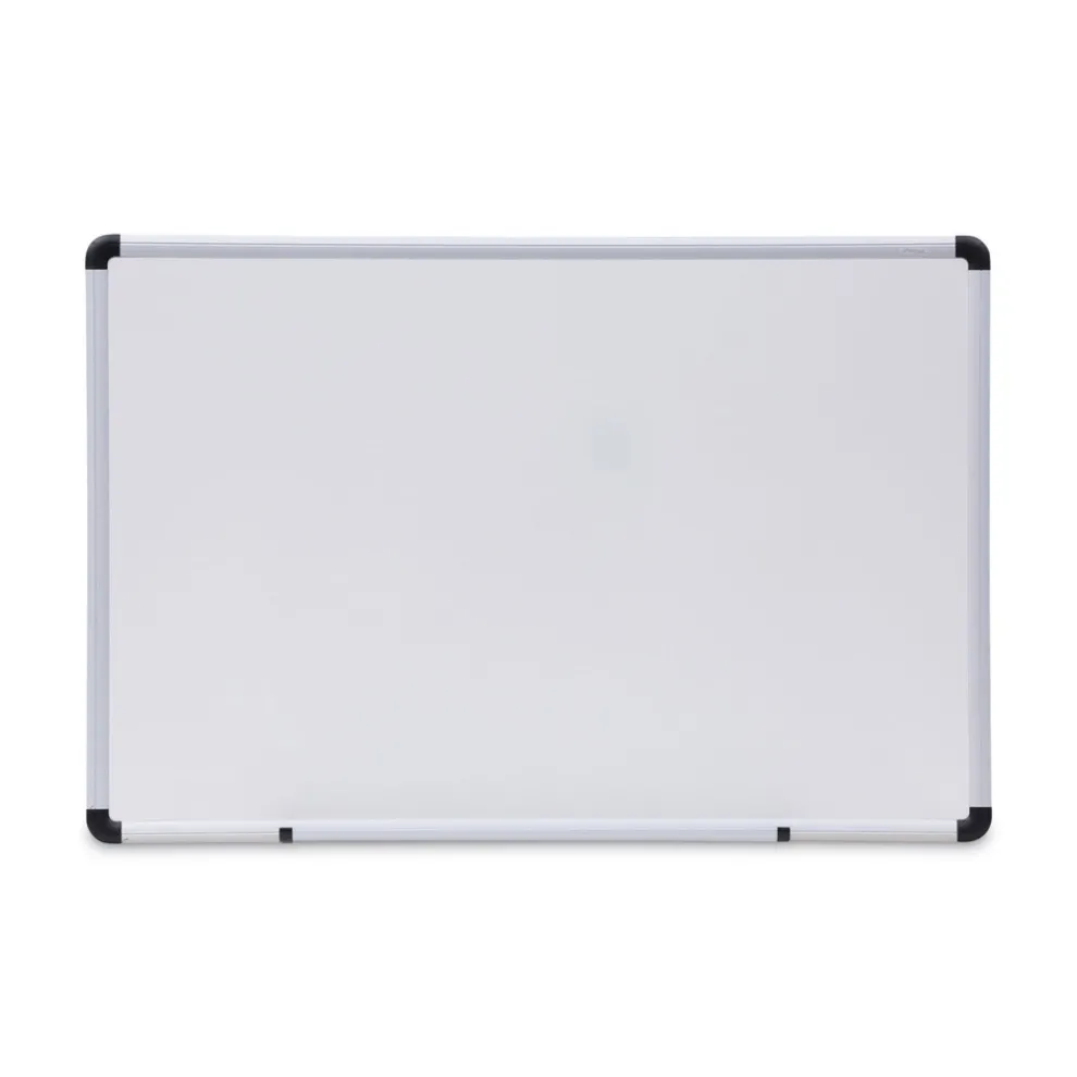 Universal 36 in. x 24 in. Modern Melamine Dry Erase Board - White Surface, Aluminum Frame