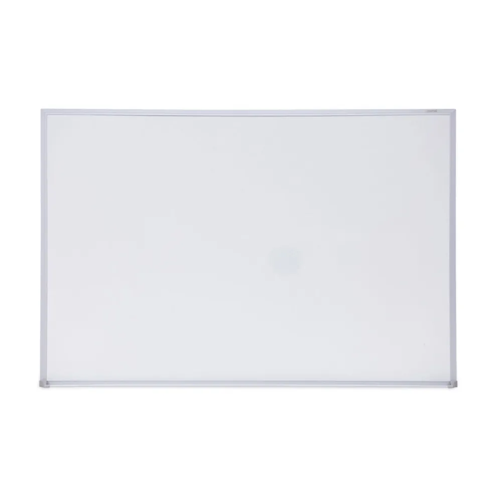 Universal 36 in. x 24 in. Melamine Dry Erase Board with Anodized Aluminum Frame - White Surface