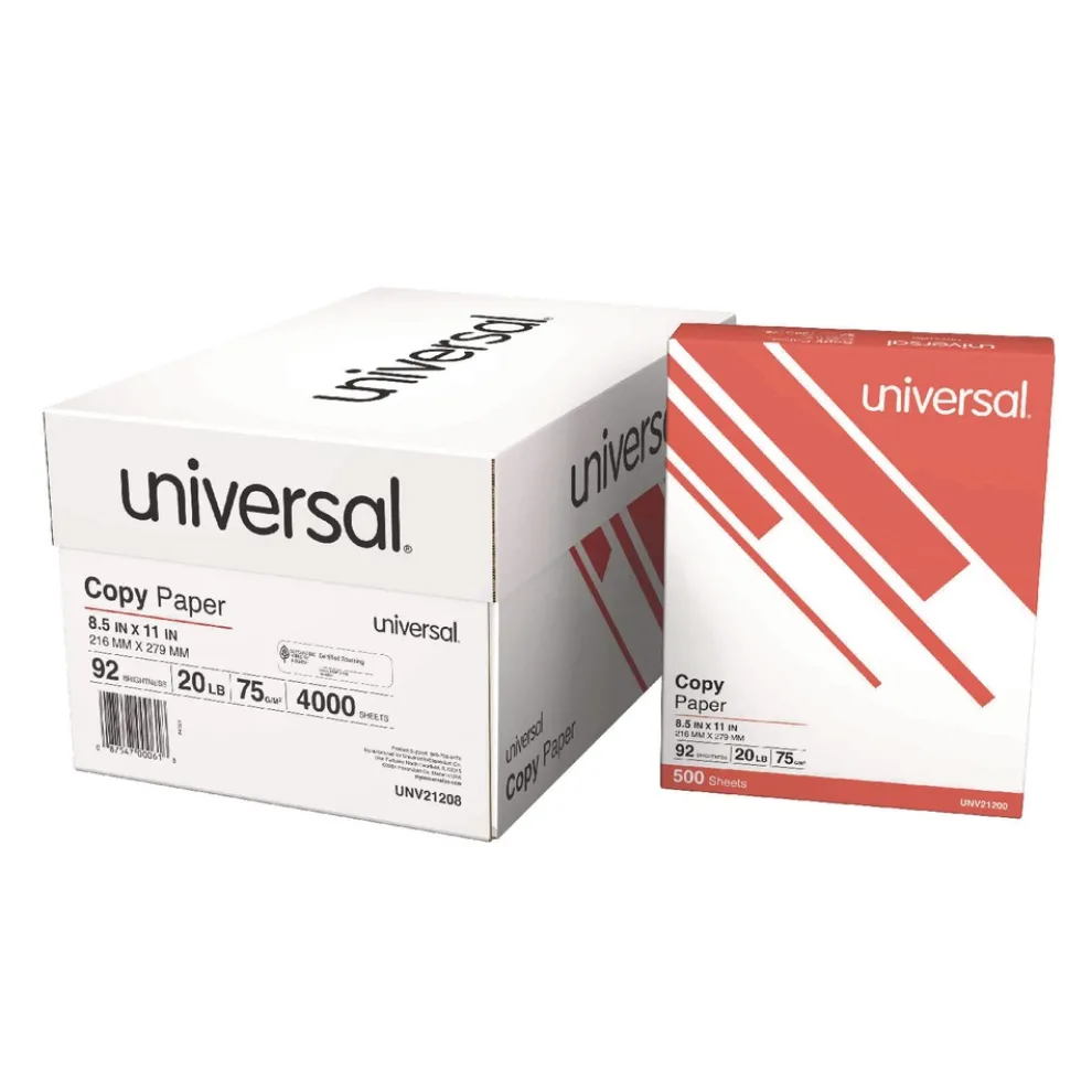 Universal 8.5 x 11 Copy Paper Convenience Carton - White (8/Carton)