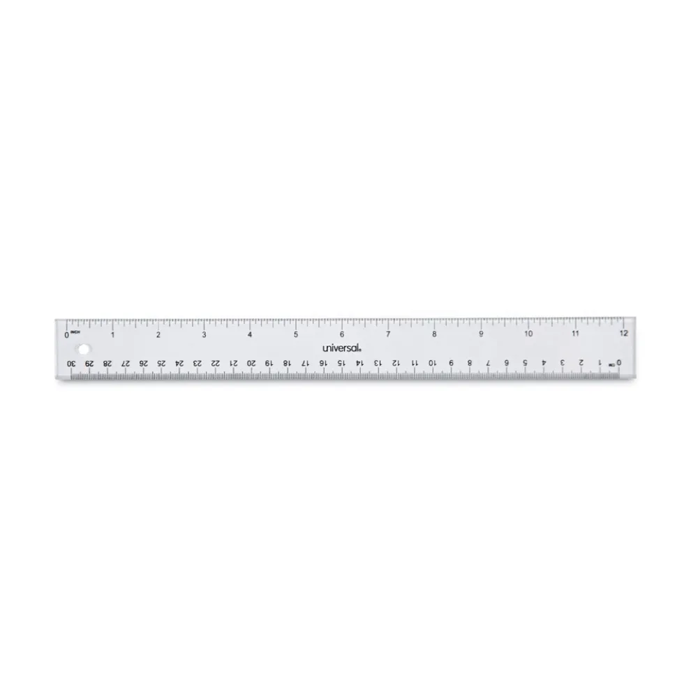 Universal Clear Plastic Standard/Metric 12 in. Ruler - Clear