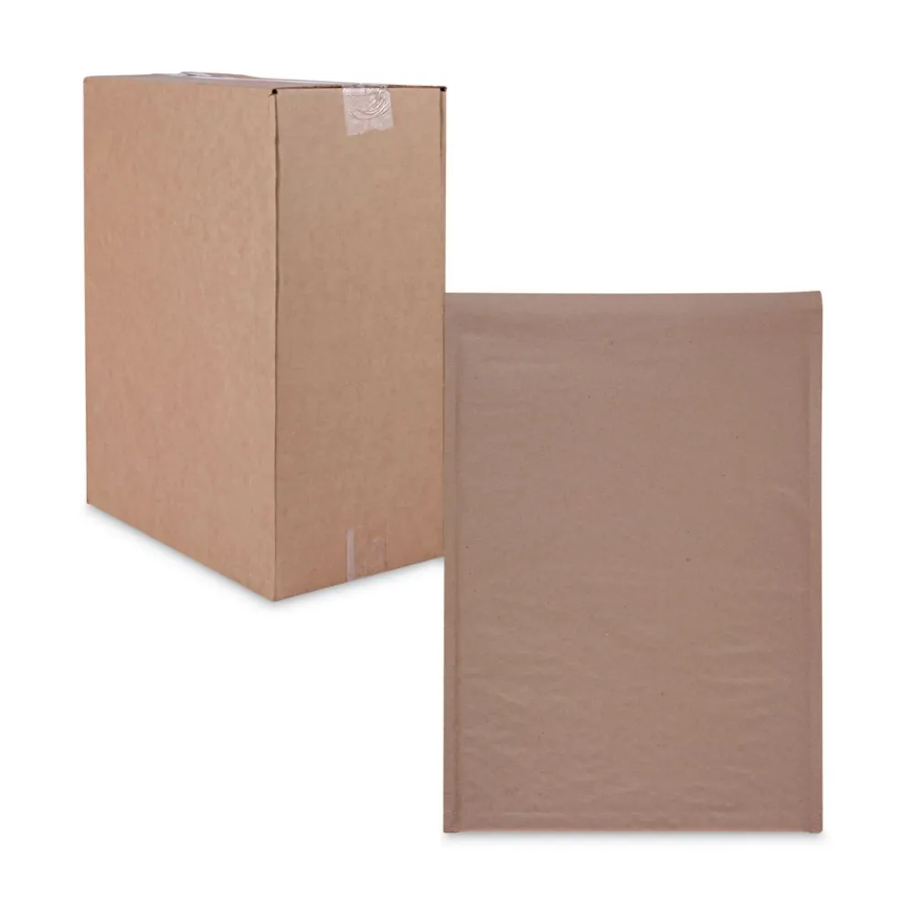 Universal 80-Piece/Carton #5 Self-Seal 10.5 in. x 16 in. Cushioned Mailer with Bubble Lining Barrier and Self-Adhesive Closure - Natural Kraft
