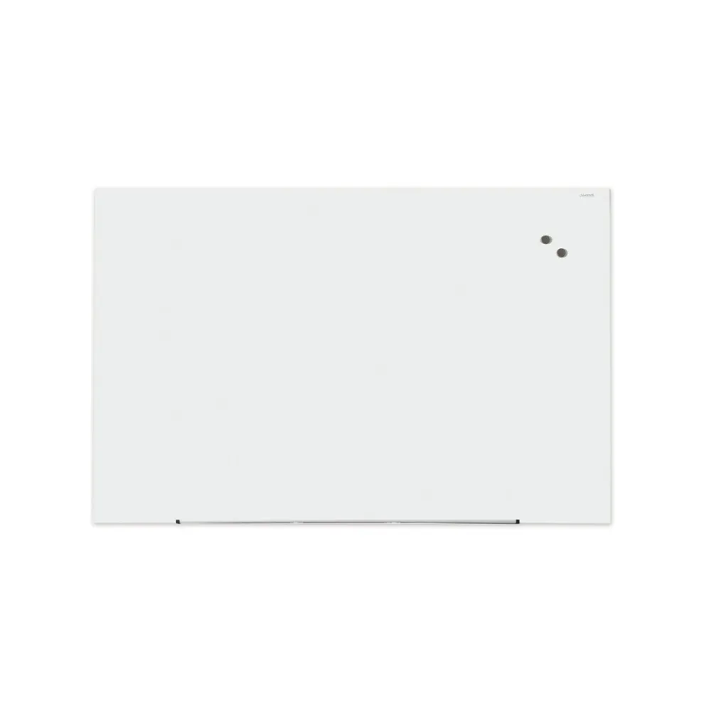 Universal UNV43204 Frameless 72 in. x 48 in. Magnetic Glass Marker Board - White