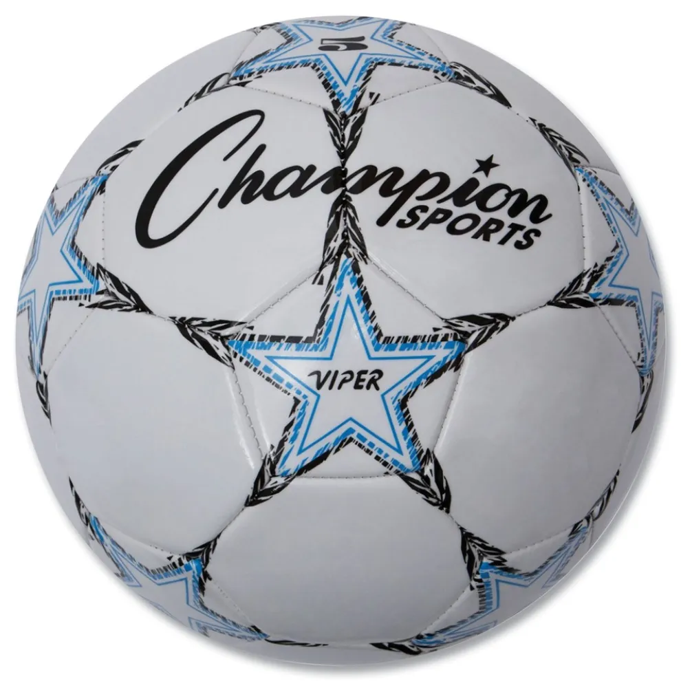 Champion Sports VIPER 8.5 in. to 9 in. Diameter No. 5. Size Soccer Ball - White
