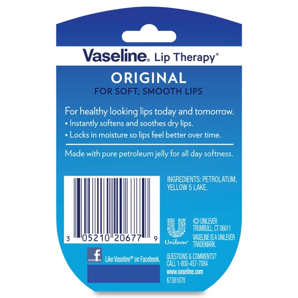Vaseline 0.25 oz Plastic Flip-Top Lip Therapy - Original
