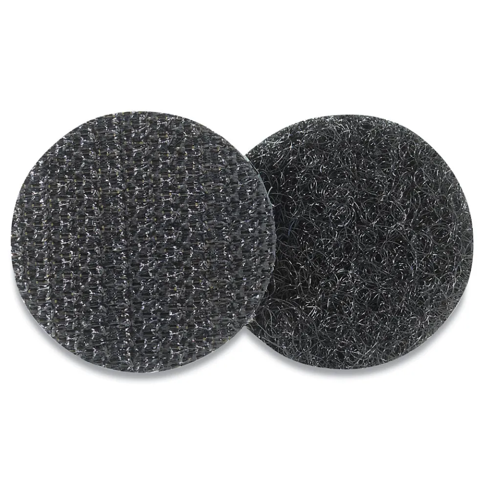 Velcro 0.63 in. Diameter Removable Adhesive Sticky-Back Fasteners - Black (75/Pack)