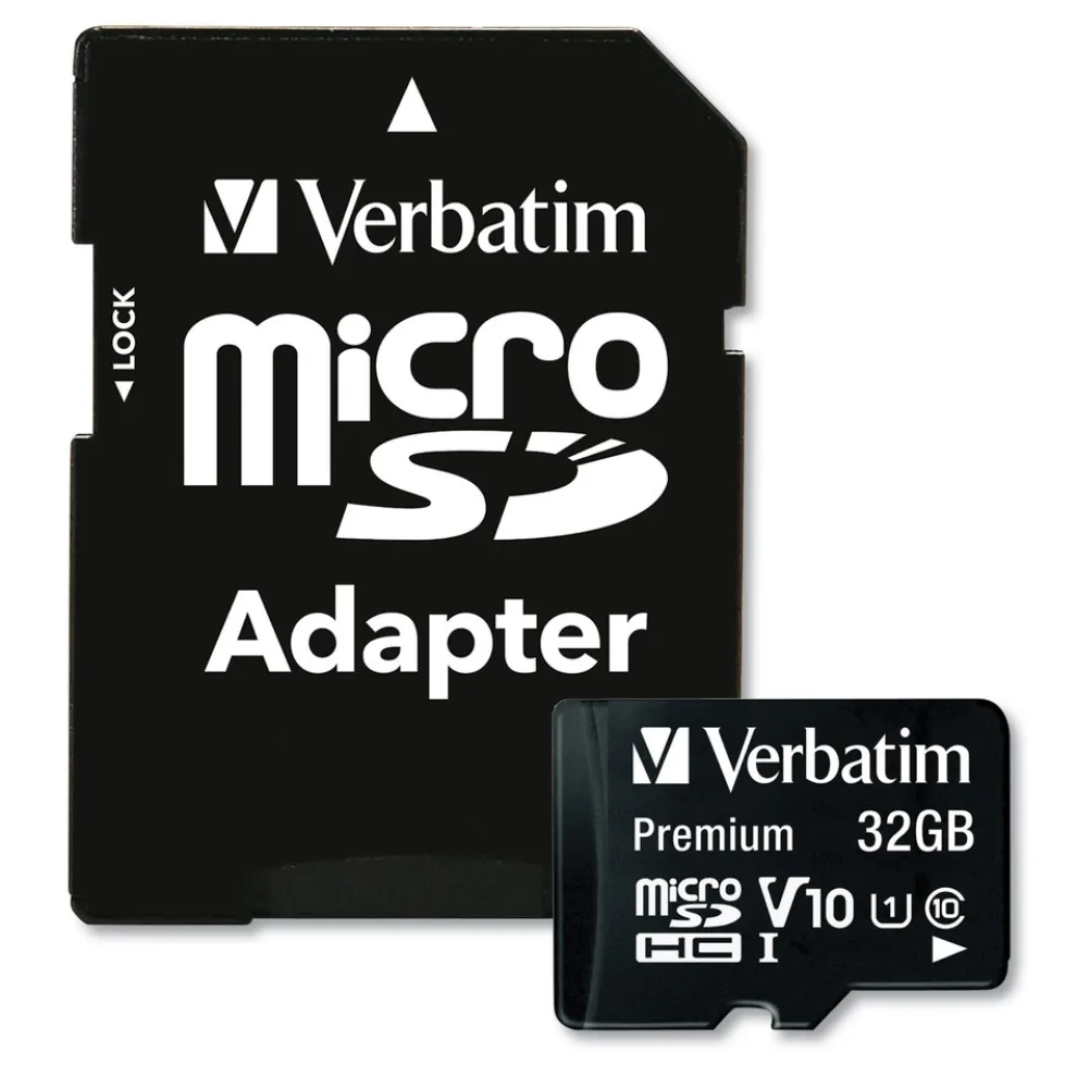 Verbatim 32GB Premium microSDHC Memory Card with Adapter