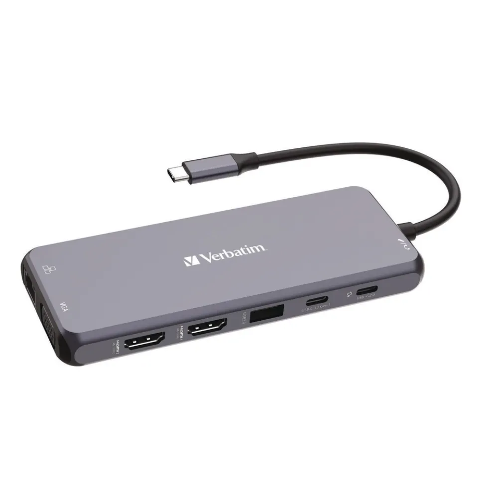Verbatim USB-C Pro Multiport Hub14 Port - Gray
