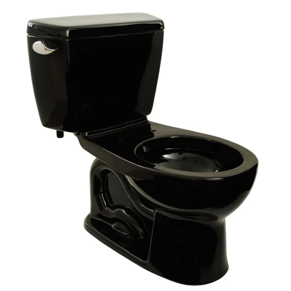 TOTO Drake Round 2-Piece Floor Mount Toilet (Ebony)
