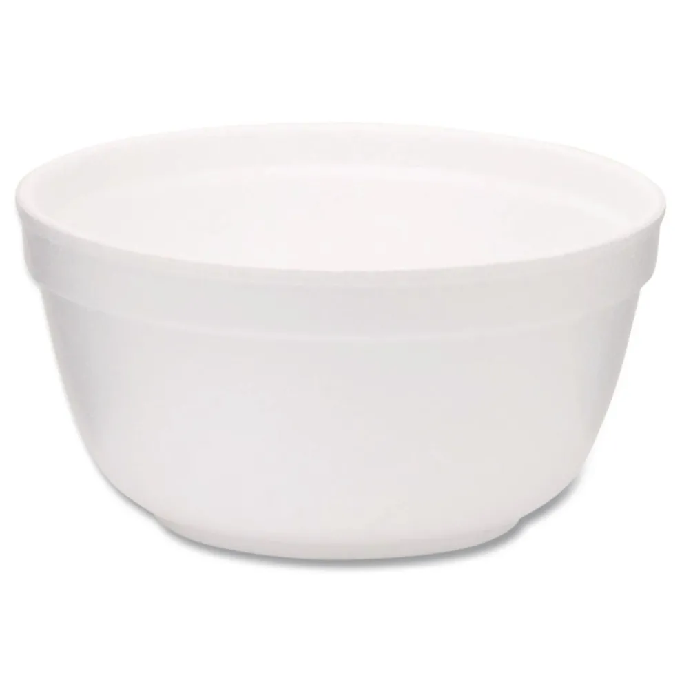 WinCup 12 oz Squat Style Foam Bowls - White (1000/Carton)