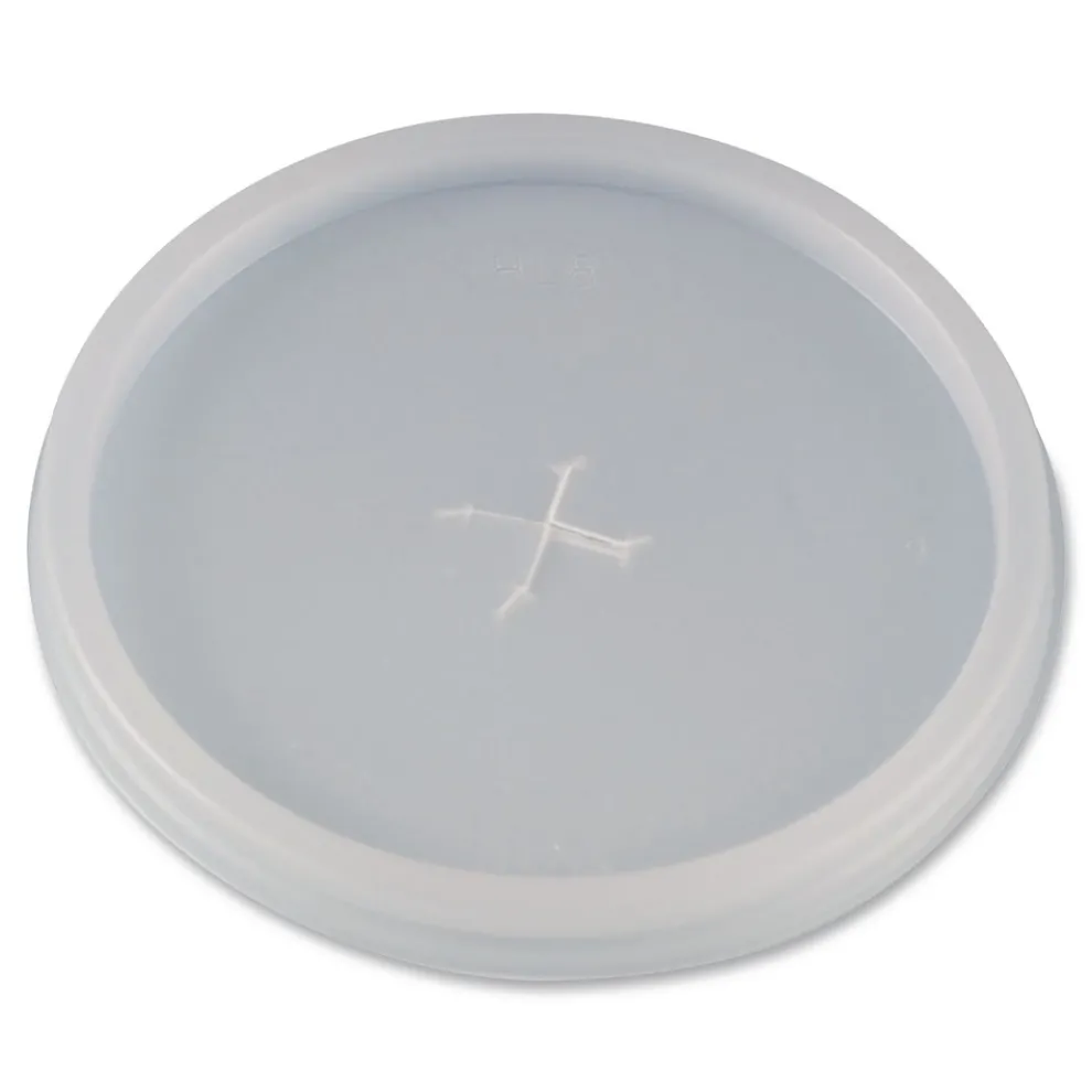 WinCup Slotted Plastic Lids for 8 oz to 10 oz Hot Cups and Bowls - Translucent (1000/Carton)