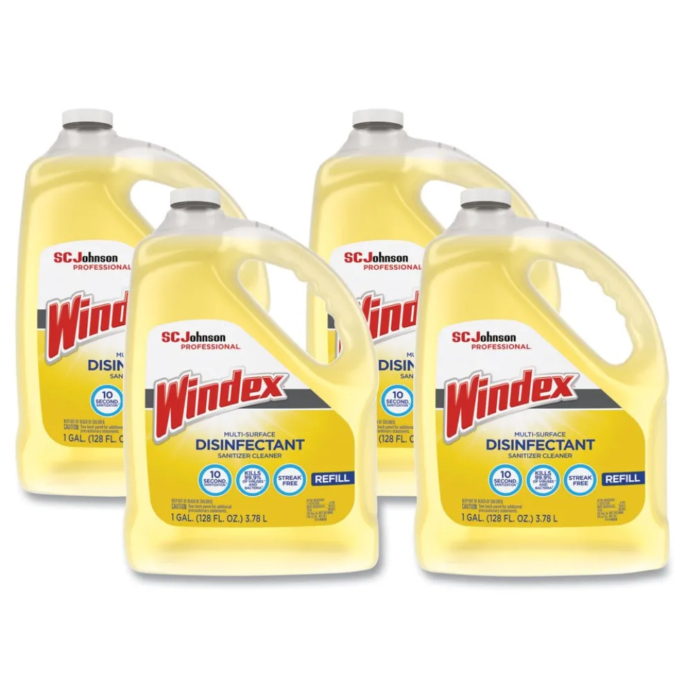 Windex 682265 1 Gallon Multi-Surface Disinfectant Cleaner - Citrus Scent (4/Carton)