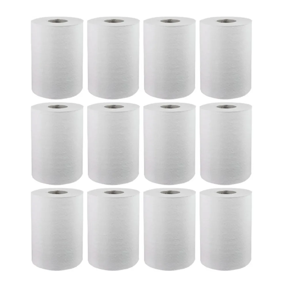 Windsoft WIN109 1-Ply 8 in. x 350 ft. Hardwound Paper Towel Rolls - White (12 Rolls/Carton)