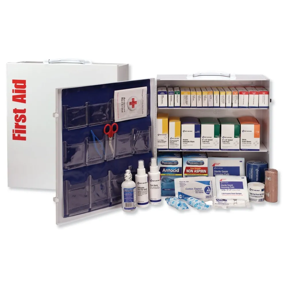 First Aid Only ANSI 2015 Class Aplus Type I and II Industrial First Aid Kit for 100 People with Metal Case (1-Kit)