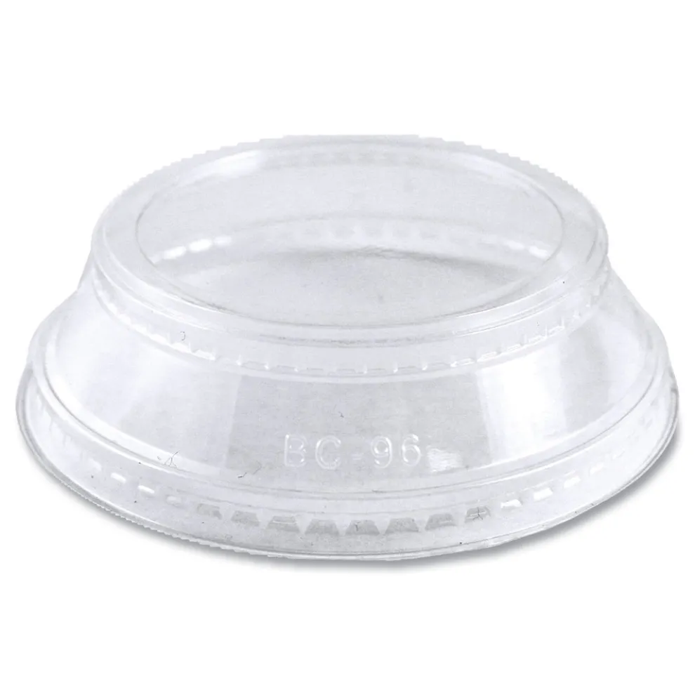 World Centric Plastic Dome Lid PLA Clear Cold Cup Lids Fits 9 oz to 24 oz Parfait Cups - Clear (1000/Carton)