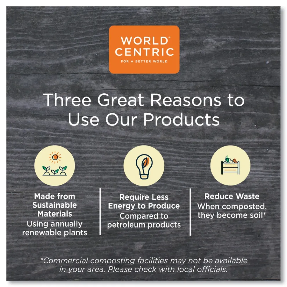 World Centric TRLCS10 7.8 in. x 10.2 in. x 0.5 in. Plastic Lids for TRSC60 Fiber Containers - Clear (400/Carton)