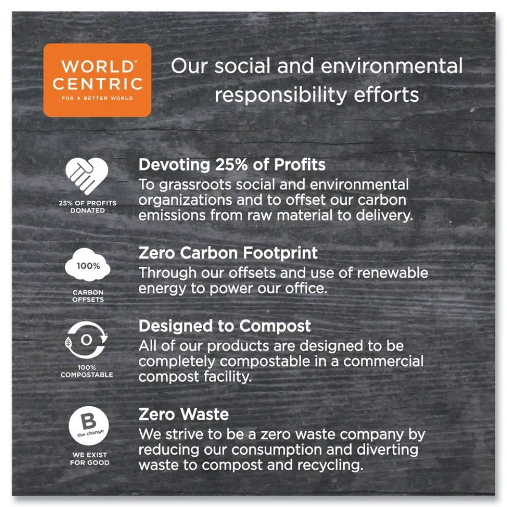 World Centric TRLCS10 7.8 in. x 10.2 in. x 0.5 in. Plastic Lids for TRSC60 Fiber Containers - Clear (400/Carton)