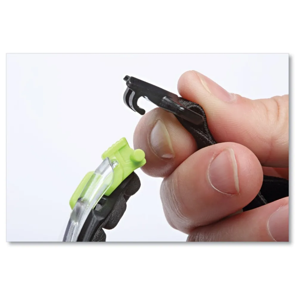 3M Solus 1000-Series Safety Glasses - Black/Green Plastic Frame Clear Polycarbonate Lens