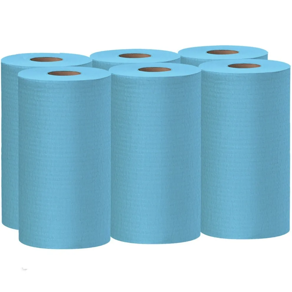WypAll X60 13.5 in. x 19.6 in. Cloths - Small, Blue (130/Roll, 6 Rolls/Carton)