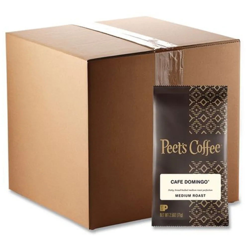 Peet's Coffee & Tea 504918 2.5 oz. Frack Pack Coffee Portion Packs - Cafe Domingo Blend (18/Box)