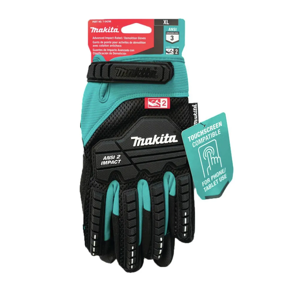 Makita Advanced ANSI 2 Impact-Rated Demolition Gloves - Medium