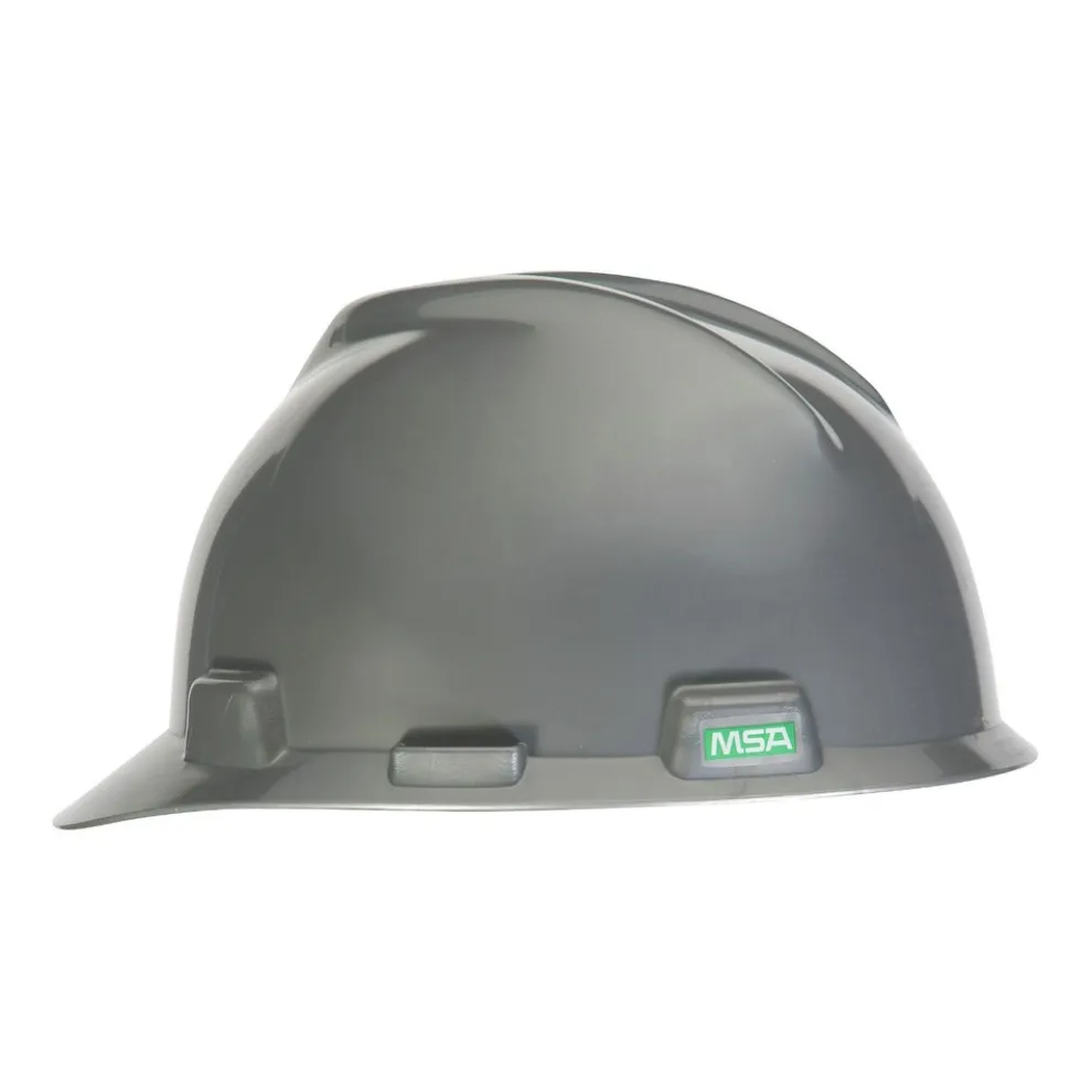 MSA V-Gard Slotted Cap with Staz-On Suspension - Silver