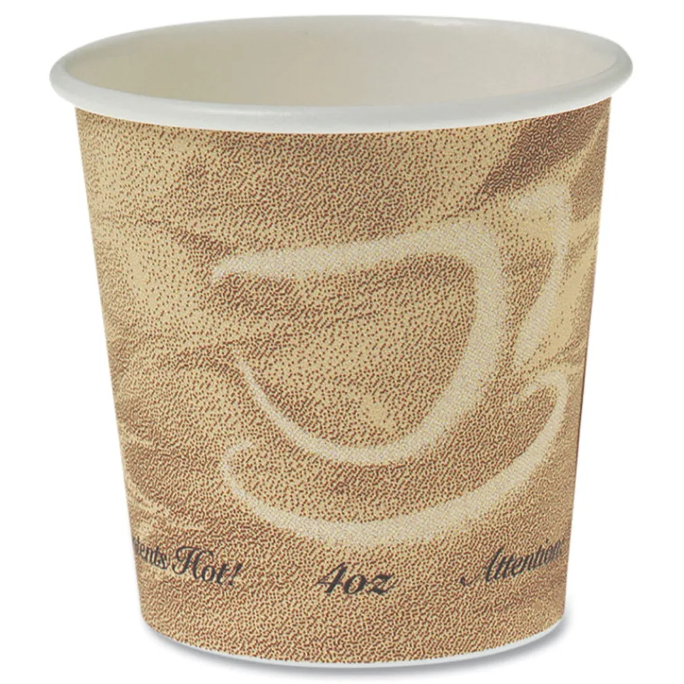 SOLO 4 oz. Mistique Design Single Sided Poly Paper Hot Cups (1000/Carton)