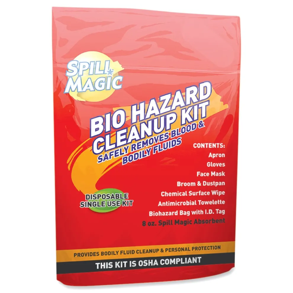 First Aid Only 0.75 in. x 6 in. x 9 in. Biohazard Spill CleanUp (1-Kit)